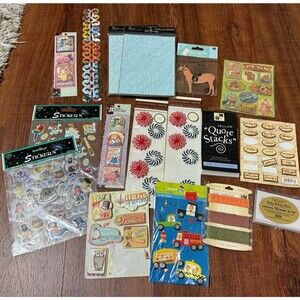 Scrapbook Lot Stickers Quotes Embellishments Mary Engelbright K & Company & More
